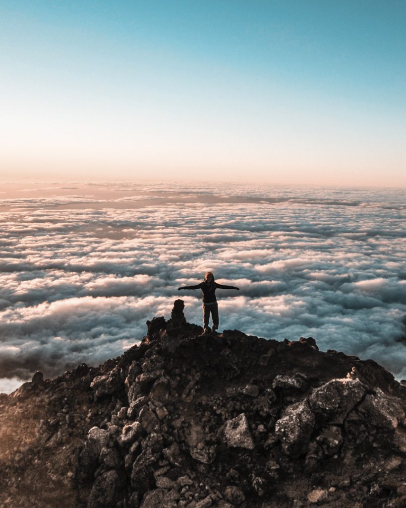 Walking on top of the crater