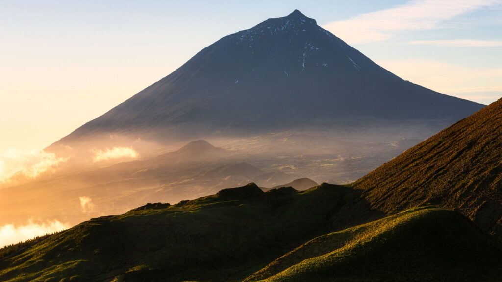 sunset over pico mountain