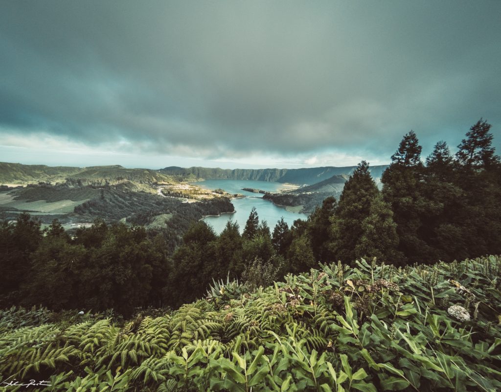 The magnificent Vista do Rei viewpoint with high clouds