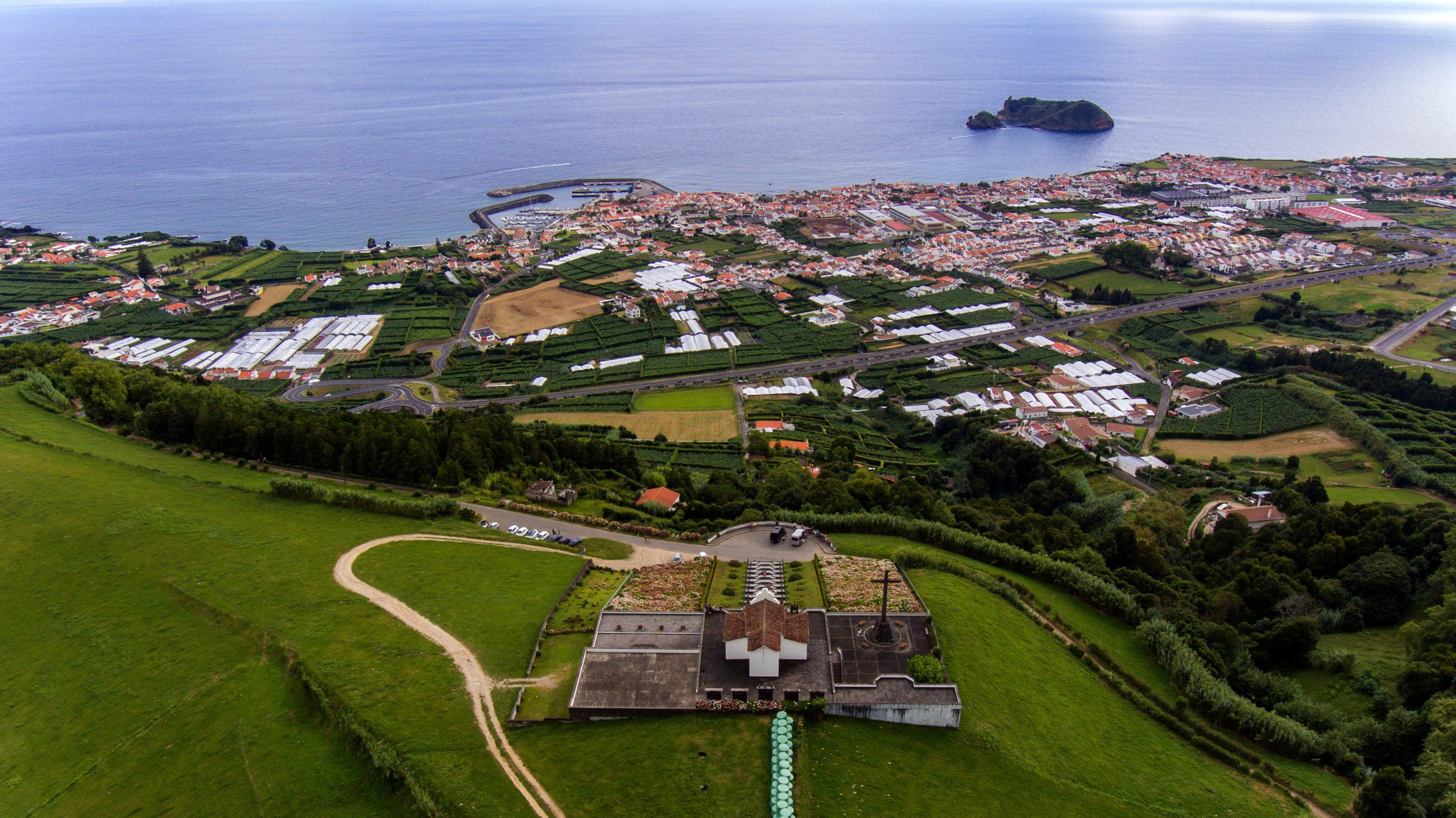 David Rodrigues | Aerial view of Vila Franca do Campo